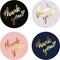 500 PCS Thank You Stickers Roll – 1.5 Inch Round Gold Foil Stickers with Heart Design, 4 Colors